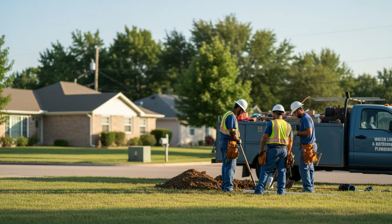 Residential water line and bathroom plumbing service in Union Star, KY